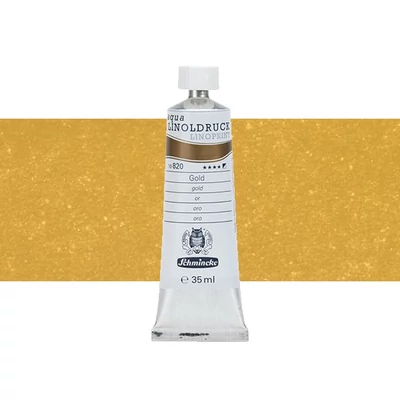 Vopsea linogravură Schmincke Aqua Linoprint, 35 ml - 820, gold