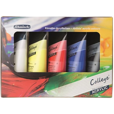 Schmincke College set vopsea acrilică, 5x75 ml