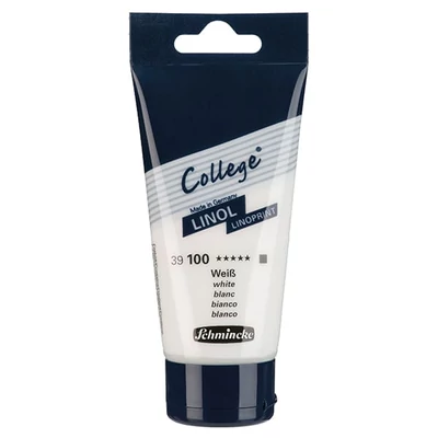 Schmincke College Linol vopsea linogravură , 75 ml - 100, white