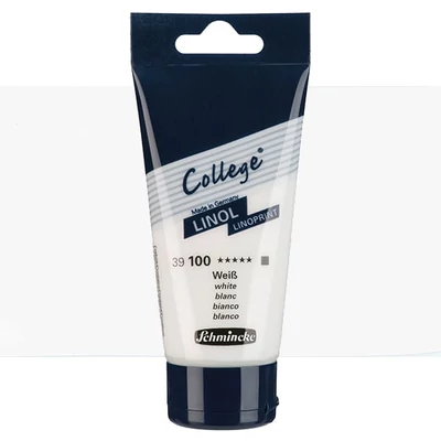 Schmincke College Linol vopsea linogravură , 75 ml - 100, white