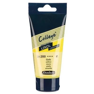 Schmincke College Linol vopsea linogravură , 75 ml - 200, yellow