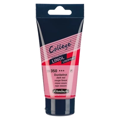 Schmincke College Linol vopsea linogravură , 75 ml - 350, dark red