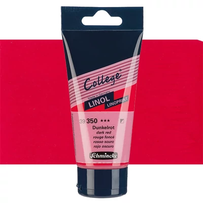 Schmincke College Linol vopsea linogravură , 75 ml - 350, dark red