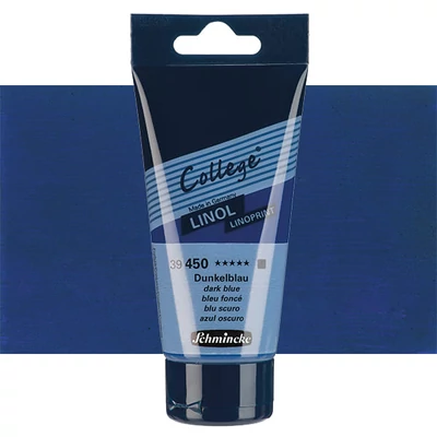 Schmincke College Linol vopsea linogravură , 75 ml - 450, dark blue