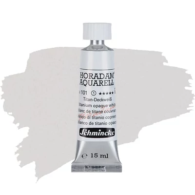 Schmincke Horadam culori acuarelă în tub 15 ml - 101, titanium opaque white