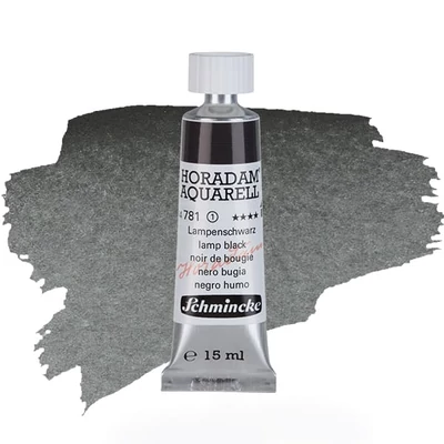 Schmincke Horadam culori acuarelă în tub 15 ml - 781, lamp black