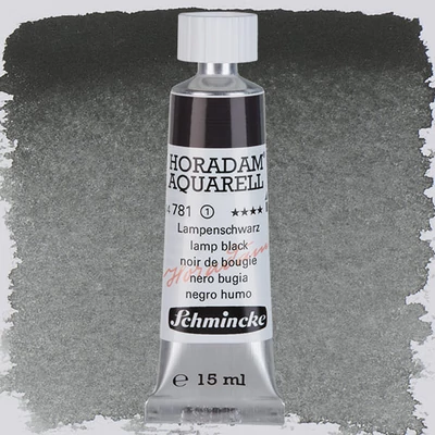 Schmincke Horadam culori acuarelă în tub 15 ml - 781, lamp black