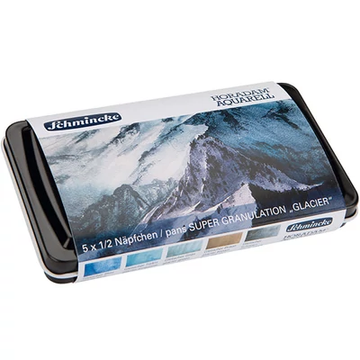 Set de Culori acuarelă  Schmincke Horadam, super granulate - 5x recipient de 1/2+ pensula, Glacier