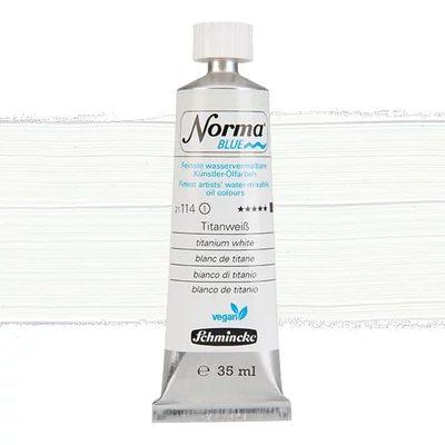 Schmincke Norma Blue vegan Culori ulei solubile în apă, 35 ml - 114, titanium white