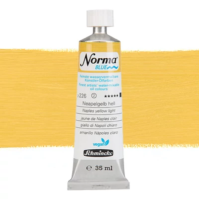 Schmincke Norma Blue vegan Culori ulei solubile în apă, 35 ml - 226, naples yellow light