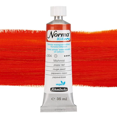 Schmincke Norma Blue vegan Culori ulei solubile în apă, 35 ml - 304, poppy red