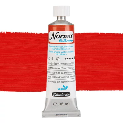 Schmincke Norma Blue vegan Culori ulei solubile în apă, 35 ml - 311, cadmium red hue medium