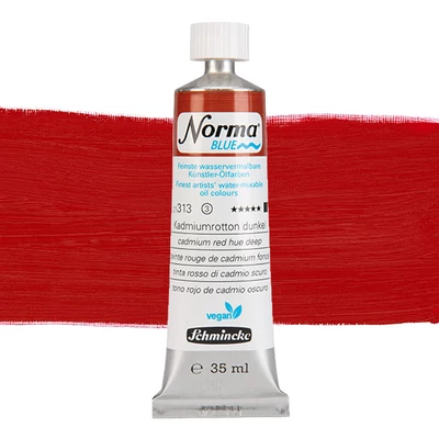 Schmincke Norma Blue vegan Culori ulei solubile în apă, 35 ml - 313, cadmium red hue deep