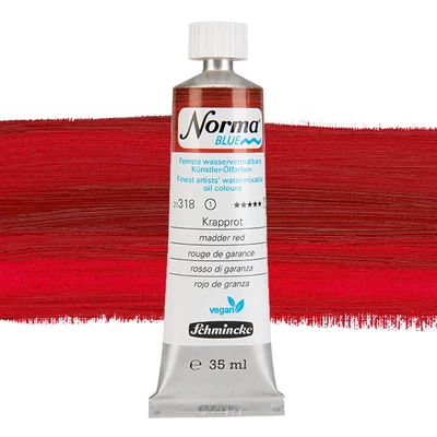 Schmincke Norma Blue vegan Culori ulei solubile în apă, 35 ml - 318, madder red
