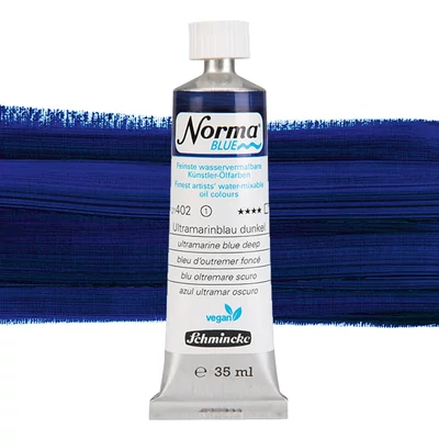 Schmincke Norma Blue vegan Culori ulei solubile în apă, 35 ml - 402, ultramarine blue deep