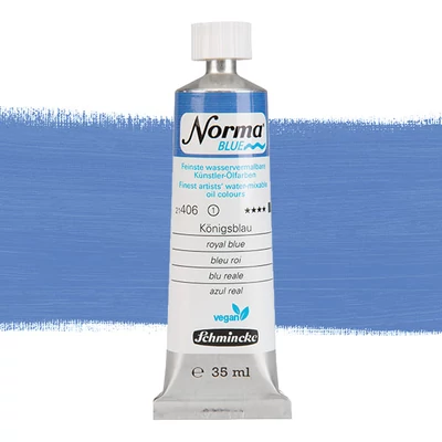 Schmincke Norma Blue vegan Culori ulei solubile în apă, 35 ml - 406, royal blue
