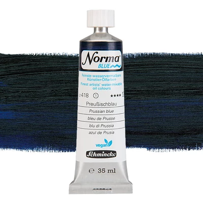 Schmincke Norma Blue vegan Culori ulei solubile în apă, 35 ml - 418, prussian blue