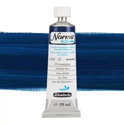 Schmincke Norma Blue vegan Culori ulei solubile în apă, 35 ml - 420, phthalo blue