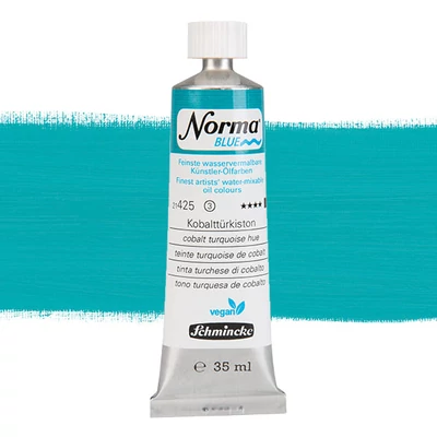 Schmincke Norma Blue vegan Culori ulei solubile în apă, 35 ml - 425, cobalt turquoise hue