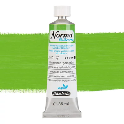 Schmincke Norma Blue vegan Culori ulei solubile în apă, 35 ml - 510, permanent yellowish green