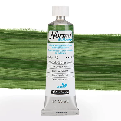 Schmincke Norma Blue vegan Culori ulei solubile în apă, 35 ml - 519, natural green earth