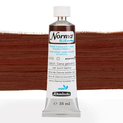Schmincke Norma Blue vegan Culori ulei solubile în apă, 35 ml - 610, natural burnt sienna