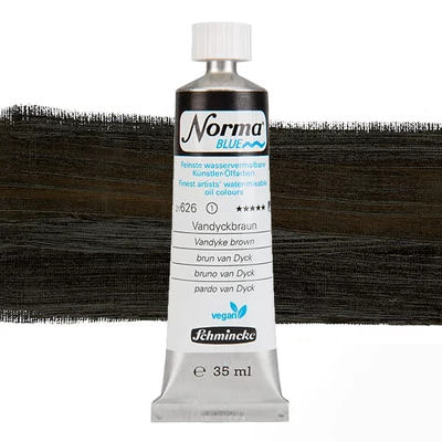 Schmincke Norma Blue vegan Culori ulei solubile în apă, 35 ml - 626, vandyke brown