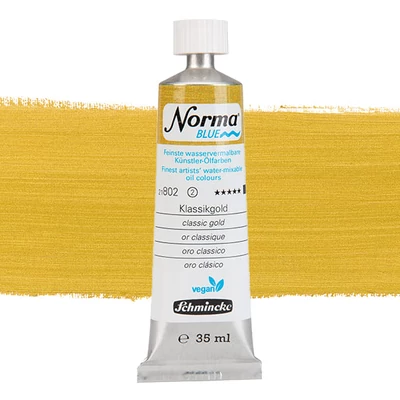 Schmincke Norma Blue vegan Culori ulei solubile în apă, 35 ml - 802, classic gold