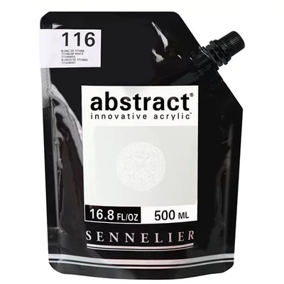 Sennelier Abstract vopsea acrilică, 500 ml - 116, titanium white
