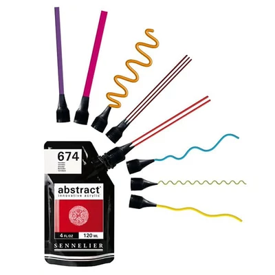 Set duze Sennelier Abstract pentru vopsea acrilică, 8 buc