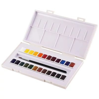 Set de Culori acuarelă  Sennelier la petite Aquarelle, tulpina 24x1/2 + pensula