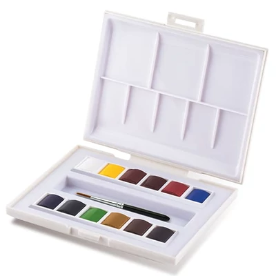 Set de Culori acuarelă  Sennelier la petite Aquarelle,  12x1/2 + pensulă