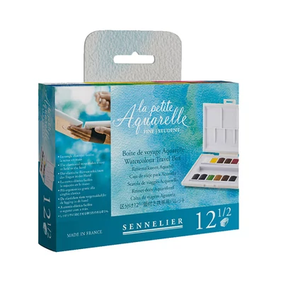 Set de Culori acuarelă  Sennelier la petite Aquarelle,  12x1/2 + pensulă