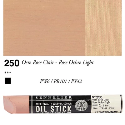 Sennelier Oil Stick Culori ulei, sub formă de baton, 38 ml - 250, rose ochre light