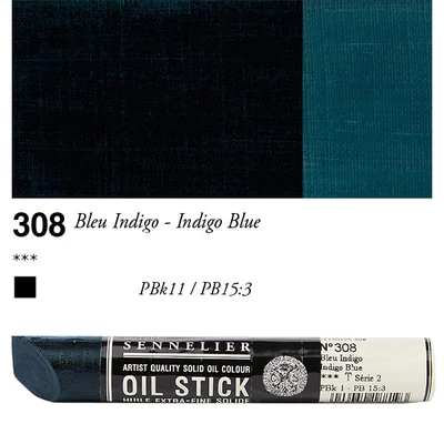 Sennelier Oil Stick Culori ulei, sub formă de baton, 38 ml - 308, indigo blue