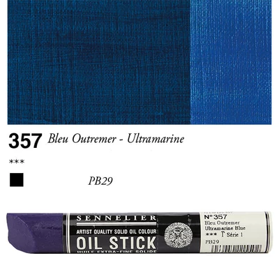 Sennelier Oil Stick Culori ulei, sub formă de baton, 38 ml - 357, ultramarine