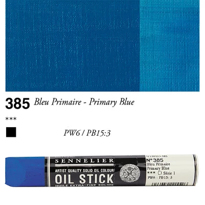 Sennelier Oil Stick Culori ulei, sub formă de baton, 38 ml - 385, primary blue