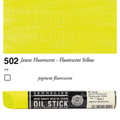 Sennelier Oil Stick Culori ulei, sub formă de baton, 38 ml - 502, fluorescent yellow