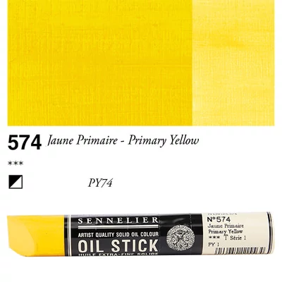 Sennelier Oil Stick Culori ulei, sub formă de baton, 38 ml - 574, primary yellow