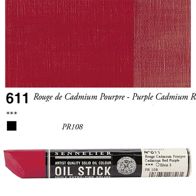 Sennelier Oil Stick Culori ulei, sub formă de baton, 38 ml - 611, purple cadmium red