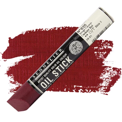Sennelier Oil Stick Culori ulei, sub formă de baton, 38 ml - 635, carmine red