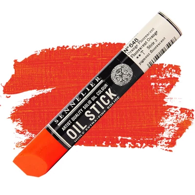 Sennelier Oil Stick Culori ulei, sub formă de baton, 38 ml - 648, fluorescent orange