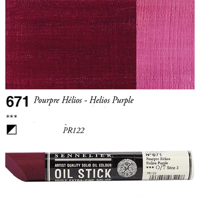 Sennelier Oil Stick Culori ulei, sub formă de baton, 38 ml - 671, helios purple