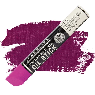 Sennelier Oil Stick Culori ulei, sub formă de baton, 38 ml - 672, light quinacridone magenta