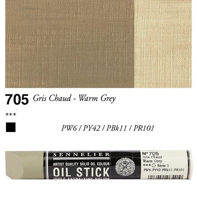 Sennelier Oil Stick Culori ulei, sub formă de baton, 38 ml - 705, warm grey