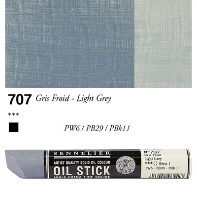 Sennelier Oil Stick Culori ulei, sub formă de baton, 38 ml - 707, light grey