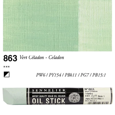 Sennelier Oil Stick Culori ulei, sub formă de baton, 38 ml - 863, celadon