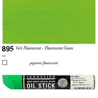 Sennelier Oil Stick Culori ulei, sub formă de baton, 38 ml - 895, fluorescent green