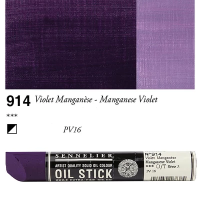 Sennelier Oil Stick Culori ulei, sub formă de baton, 38 ml - 914, manganese violet