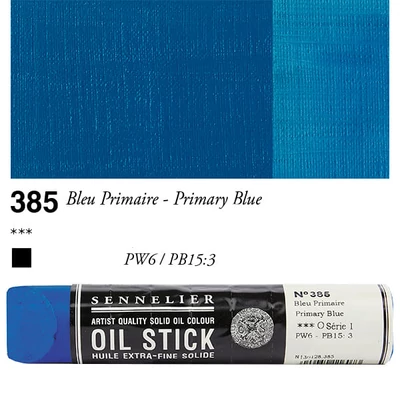 Sennelier Oil Stick Culori ulei, sub formă de baton, 96 ml - 385, primary blue